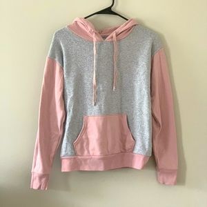 Pink and gray hoodie from AE, size XS